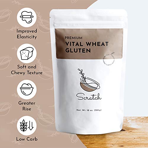 Scratch Premium Vital Wheat Gluten - 10 Oz Seitan Flour, High