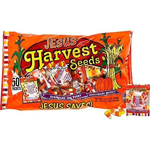 Scripture Candy, Jesus Harvest Orange, Yellow & White Candy Corn...