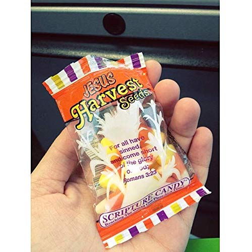 Scripture Candy, Jesus Harvest Orange, Yellow & White Candy Corn...