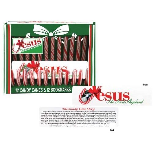 Scripture Candy Canes And Bookmarks, 12 Piece