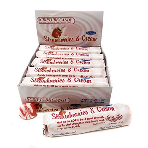 Scripture Candy Strawberry &Amp; Cream Rolls 10 Count 10 Rolls