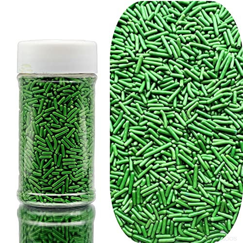 SE Si&Moos Green Jimmies Sprinkles Edible Green Sprinkles Soft J...