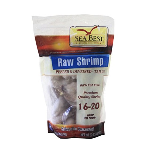 Sea Best 16/20 Count Peeled And Deveined Tail On Shrimp, 2 Pound