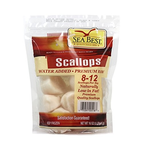 Sea Best 8/12 Colossal Scallops, 16 Ounce