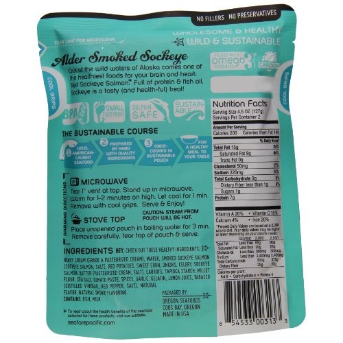 Sea Fare Pacific Smoked Salmon Chowder, 9 Ounce Pack Of 8