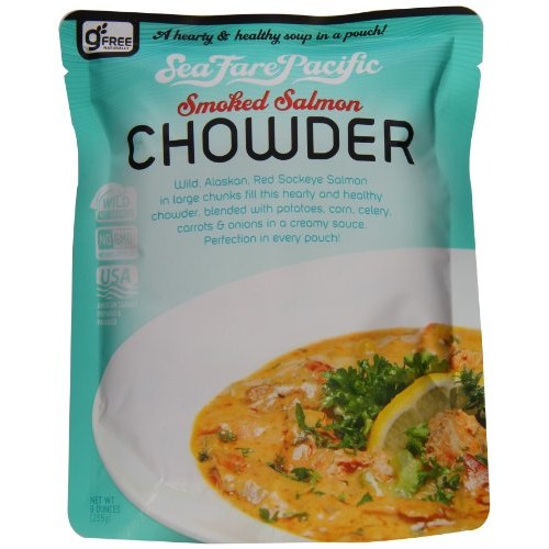 Sea Fare Pacific Smoked Salmon Chowder, 9 Ounce Pack Of 8