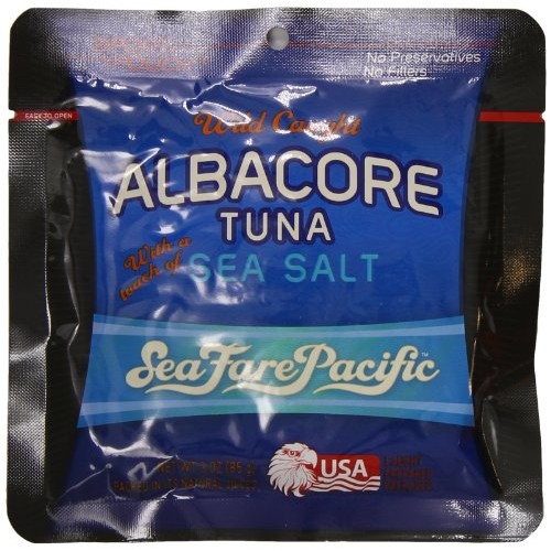 Sea Fare Pacific Wild Caught Albacore Tuna,Salt Sport Pouch, 3 O