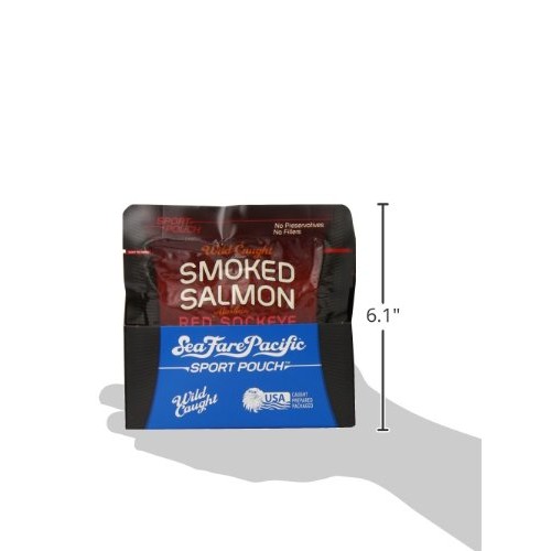 Sea Fare Pacific Wild Caught Smoked Sockeye Salmon Sport Pouch,