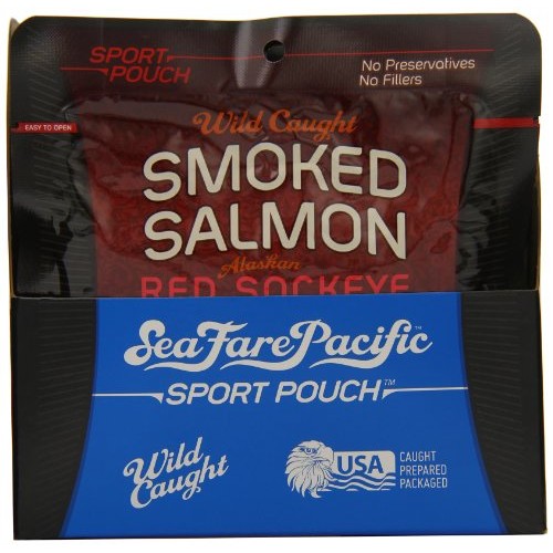 Sea Fare Pacific Wild Caught Smoked Sockeye Salmon Sport Pouch,