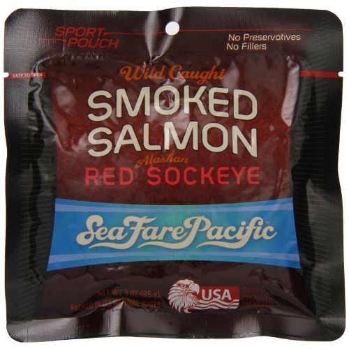 Sea Fare Pacific Wild Caught Smoked Sockeye Salmon Sport Pouch,