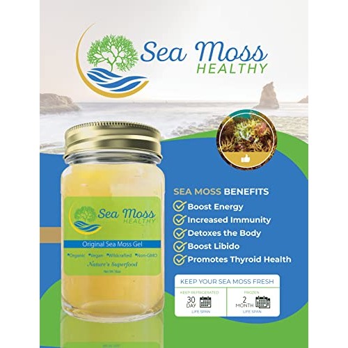 Sea Moss Gel Wild Harvested Organic Authentic Irish Moss Non-GMO...