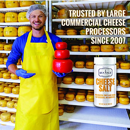 Cheese Sea Salt For Cheesemaking - Non-Iodized, Fine Flaked, No