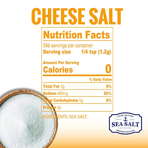 Cheese Sea Salt For Cheesemaking - Non-Iodized, Fine Flaked, No