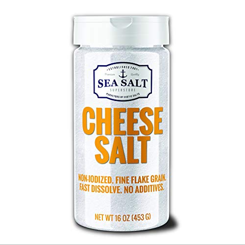 Cheese Sea Salt For Cheesemaking - Non-Iodized, Fine Flaked, No