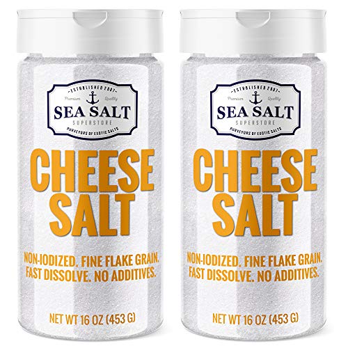 Cheese Sea Salt For Cheesemaking - Non-Iodized, Fine Flaked, No