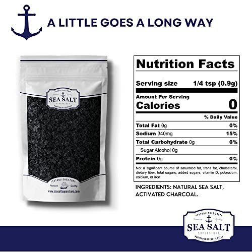 Hawaiian Black Lava Sea Salt, Black Salt For Cooking Or Cocktail