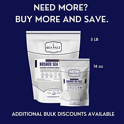 Kosher Sea Salt, Fine Grain Kosher Salt, Replacement for Table S...