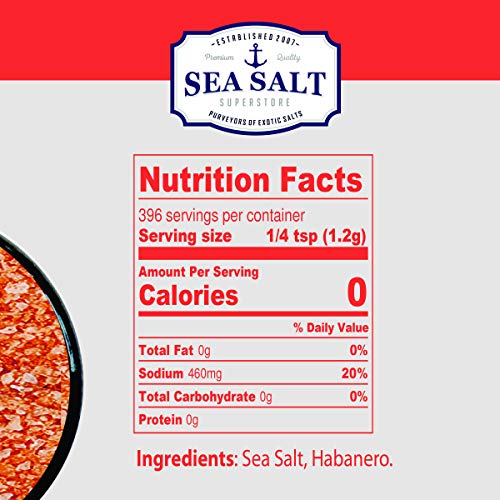 Sea Salt Superstore Spicy Hot Habanero Sea Salt - All Natural Pr...