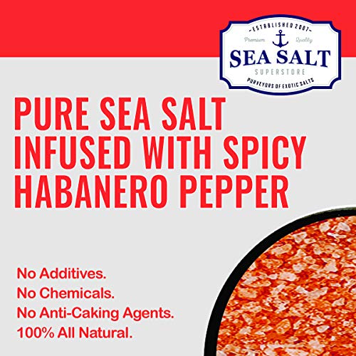 Sea Salt Superstore Spicy Hot Habanero Sea Salt - All Natural Pr...