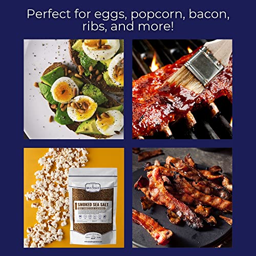 Smoked Sea Salt, Fine Grain Sea Salt Cold Smoked Over Alderwood,