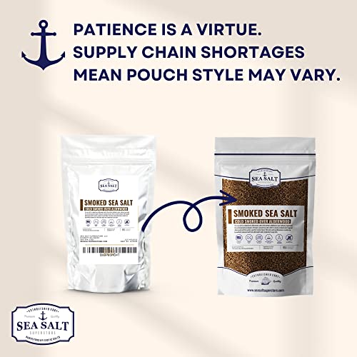 Smoked Sea Salt, Fine Grain Sea Salt Cold Smoked Over Alderwood,