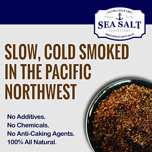 Smoked Sea Salt - Premium All Natural, Alderwood Cold Smoked - N