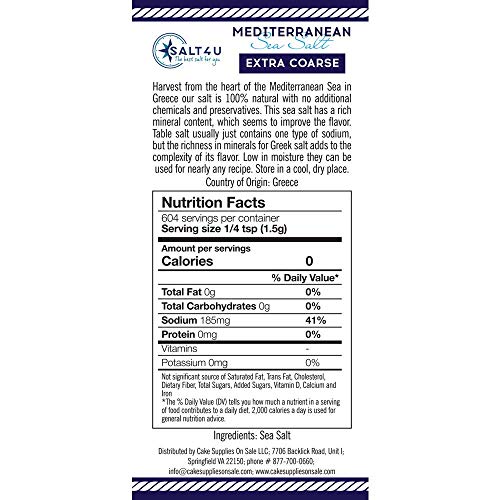 Mediterranean Sea Salt, Extra Coarse Grain 1 Lb.