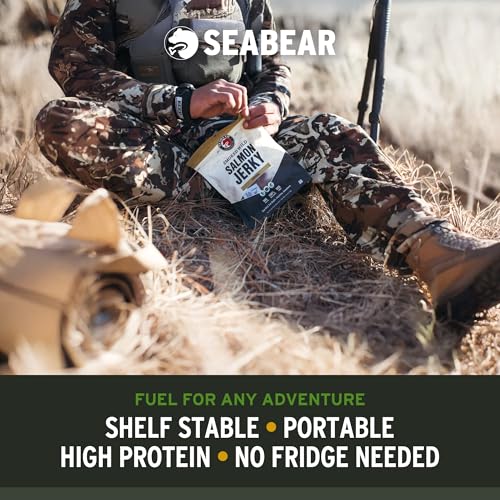 SeaBear Peppered Wild King Salmon Jerky 2-Pack Smoked Salmon Jer...