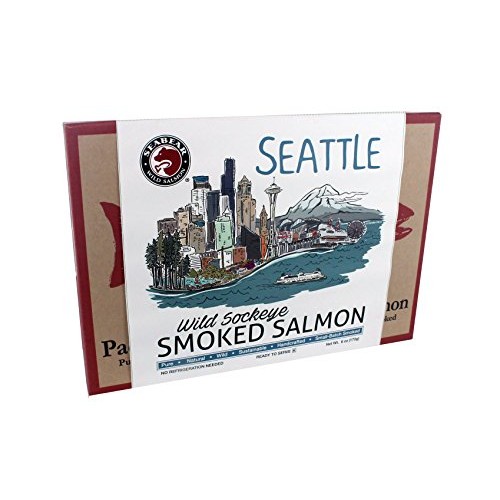 Seabear Seattle Skyline Salmon, Smoked Sockeye, 6 Ounce
