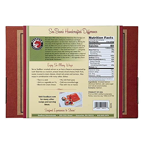 Seabear - Wild Alaskan Smoked Sockeye Salmon - 1 Lb