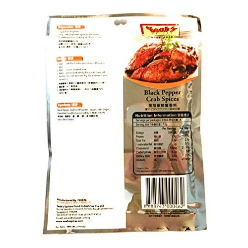2 Pack Seah’S Spices Black Pepper Crab Spices 1.05 Oz And 2 Soy