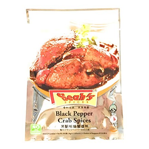 2 Pack Seah’S Spices Black Pepper Crab Spices 1.05 Oz And 2 Soy
