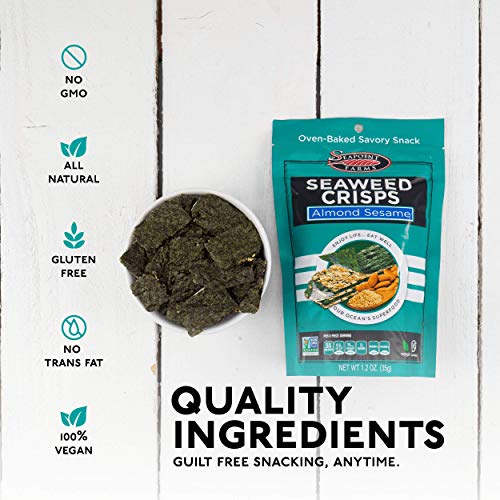 Almond Sesame Sea Salt Seaweed Crisps - Seapoint Farms 1.2 Oz P