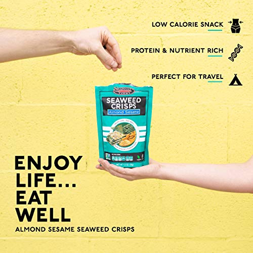 Almond Sesame Sea Salt Seaweed Crisps - Seapoint Farms 1.2 Oz P