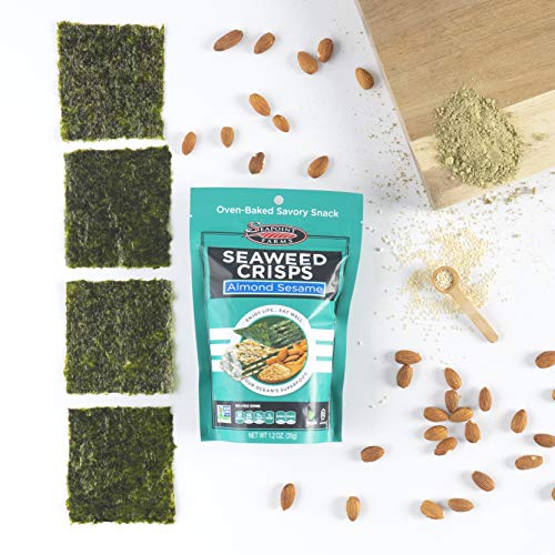 Almond Sesame Sea Salt Seaweed Crisps - Seapoint Farms 1.2 Oz P