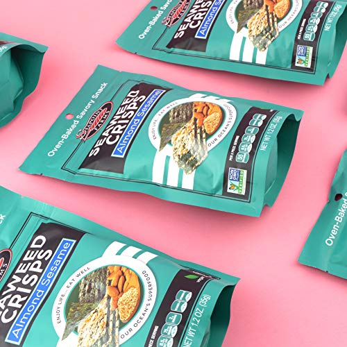 Almond Sesame Sea Salt Seaweed Crisps - Seapoint Farms 1.2 Oz P
