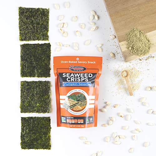 Pumpkin Sesame Sea Salt Seaweed Crisps - Seapoint Farms 1.2 Oz