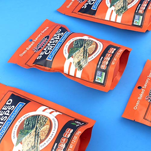Pumpkin Sesame Sea Salt Seaweed Crisps - Seapoint Farms 1.2 Oz