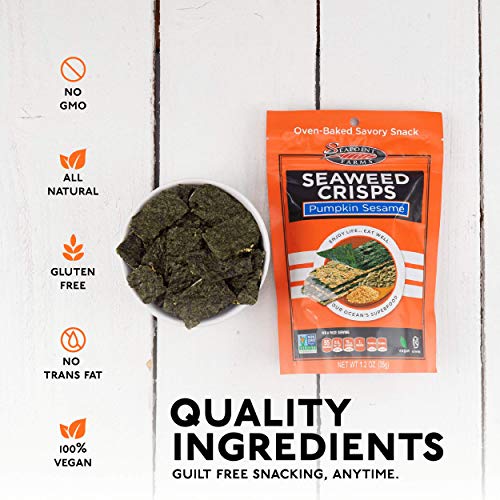Pumpkin Sesame Sea Salt Seaweed Crisps - Seapoint Farms 1.2 Oz