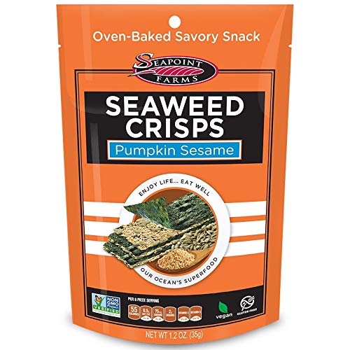 Seapoint Farms Pumpkin Sesame Seaweed Crisps, 1.2 Ounce -- 12 Pe