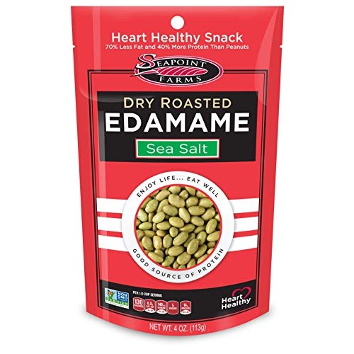 Seapoint Farms Sea Salt Dry Roasted Edamame, 4 Oz Gluten-Free Sn