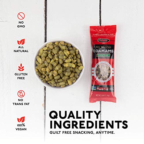 Seapoint Farms Sea Salt Dry Roasted Edamame, Healthy Snacks, 1.5