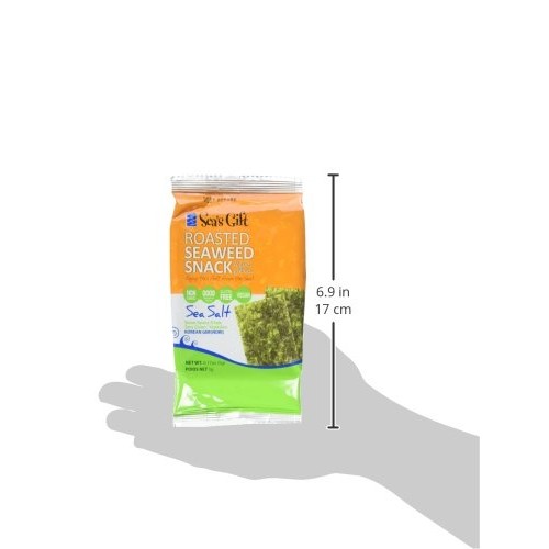 Seas Gift Korean Seaweed Snack Kim Nori, Roasted And Sea Salted