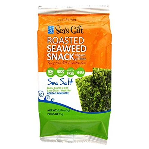 Seas Gift Korean Seaweed Snack Kim Nori, Roasted And Sea Salted