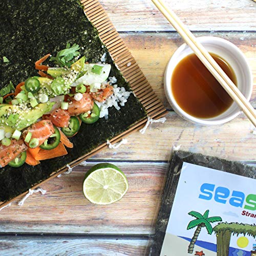 Seasnax Raw Organic Seaweed, 10 Sheets Pack Of 16