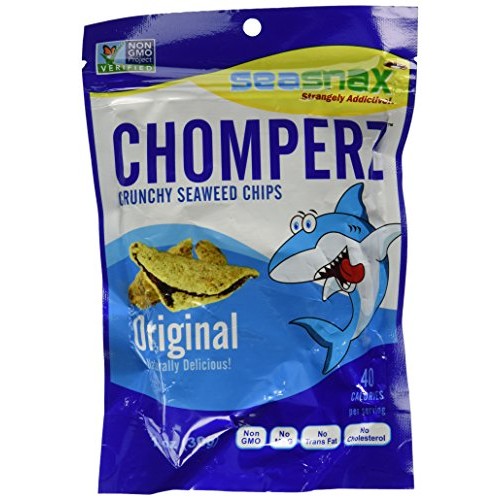 Seasnax Chomperz Crunchy Seaweed Chips, Original, 1 Oz