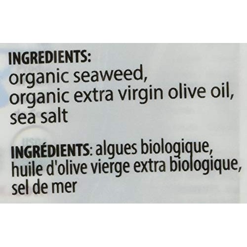 Seasnax Organic Olive Oil Seaweed Snack, 0.18 Oz Pack Of 6