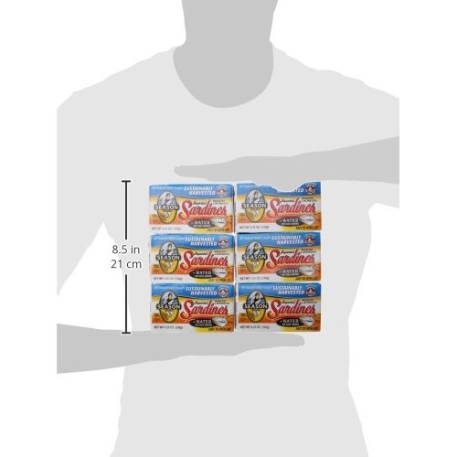 Season Skinless And Boneless Sardines In Water, 4.25 Ounce Pack