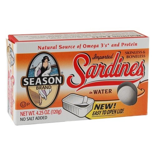 Season Skinless And Boneless Sardines In Water, 4.25 Ounce Pack