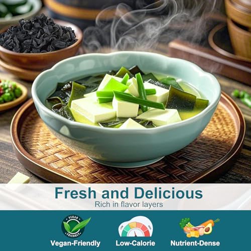 8oz Dried Wakame Seaweed – 100% Natural Sea Vegetable for Miso S...